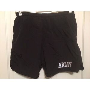 U.S. ARMY SIZE XL BLACK NYLON TRUNKS, PHYSICAL FITNESS UNIFORM